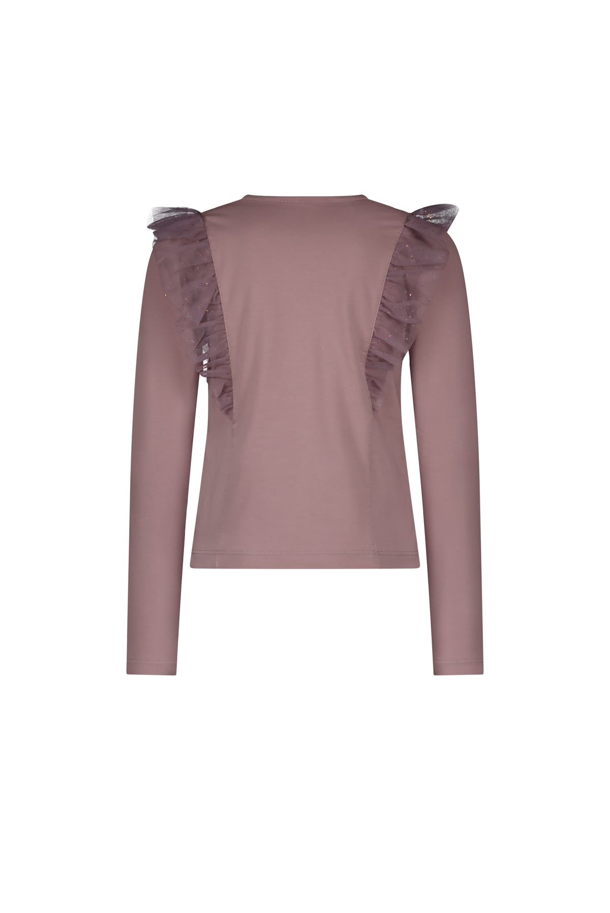 ♥ NUFFY ♥ T-Shirt mit Glitzer-Rüschen *Sweet Plums*