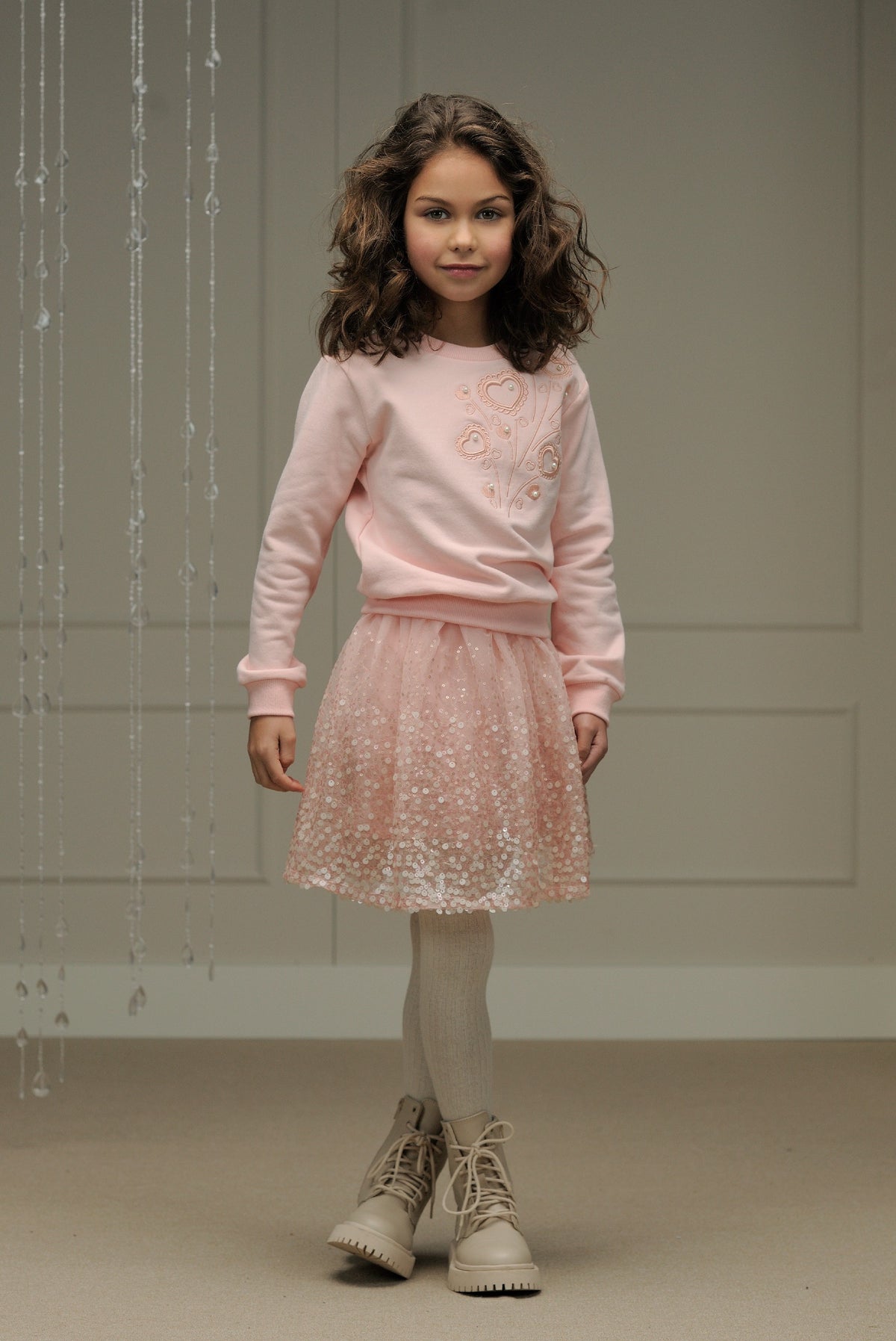 ♥ TEDDY ♥ sequin skirt *Rose Quartz*