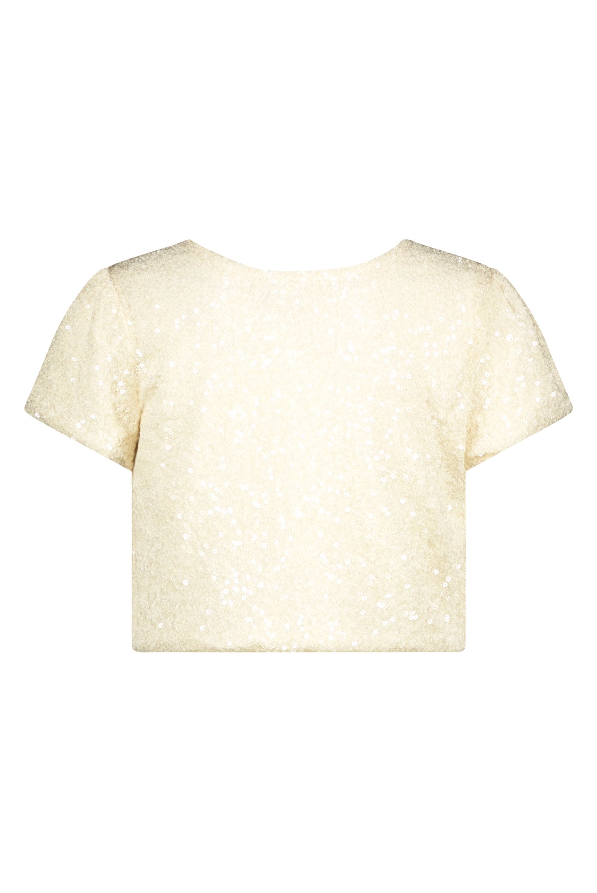 ETOILE top primaverile con paillettes Pearled Ivory