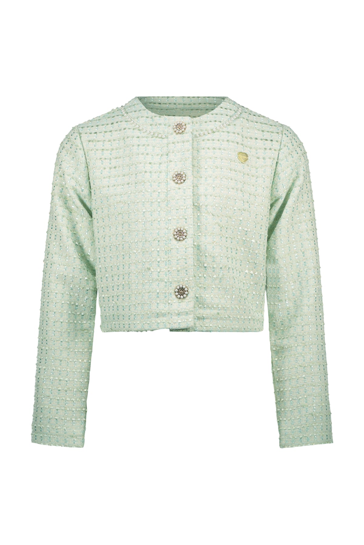 ♥AMY♥ summer Chic tweed jacket *Shade of Jade*