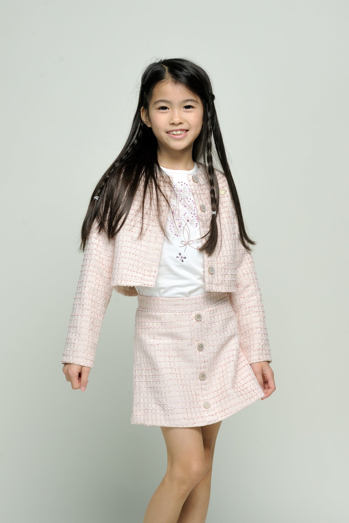 ♥TIANA♥ summer Chic tweed skirt *Lilac Dream*