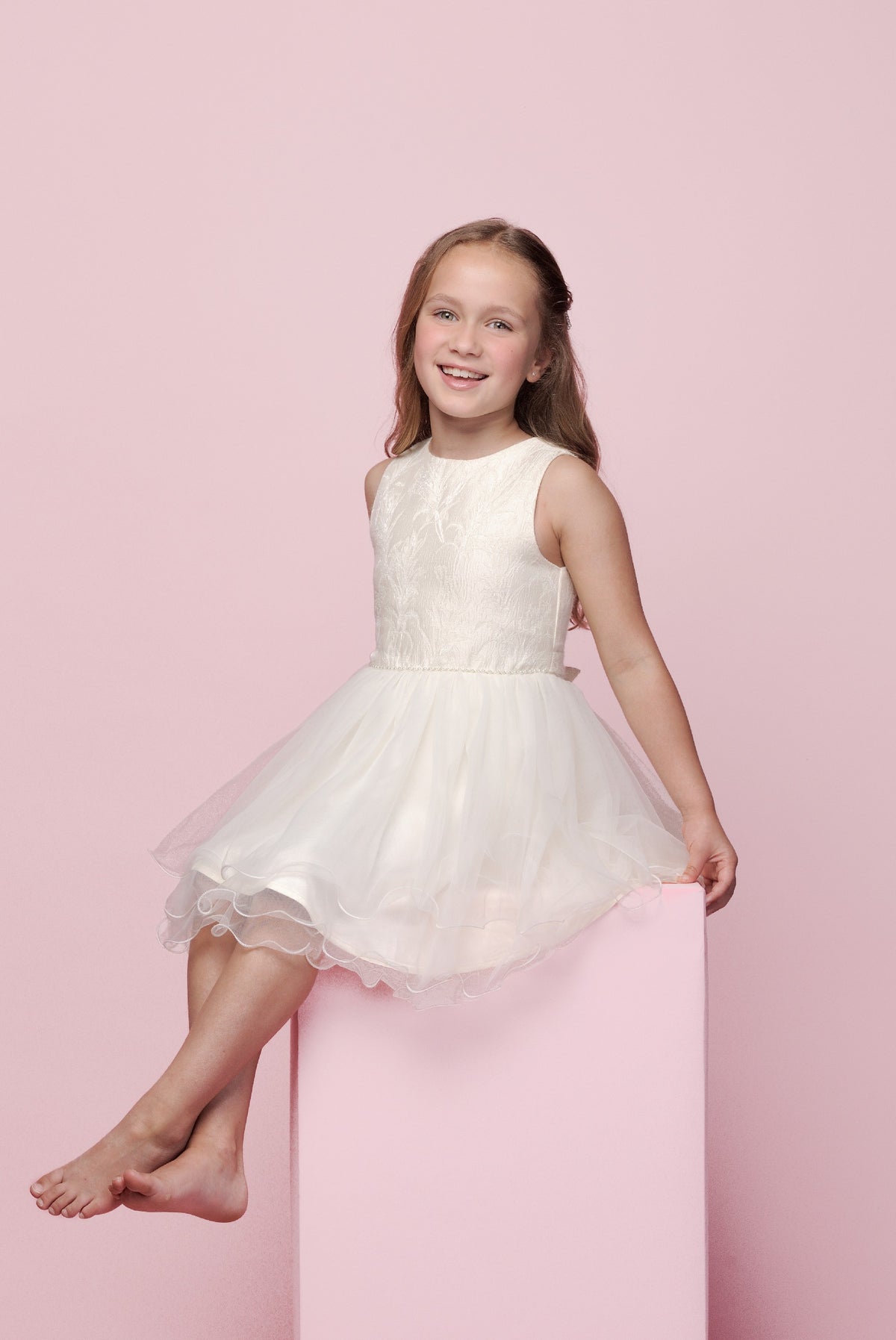 ♥SYMPHA♥ damask & tulle dress *Dreamy Creamy*