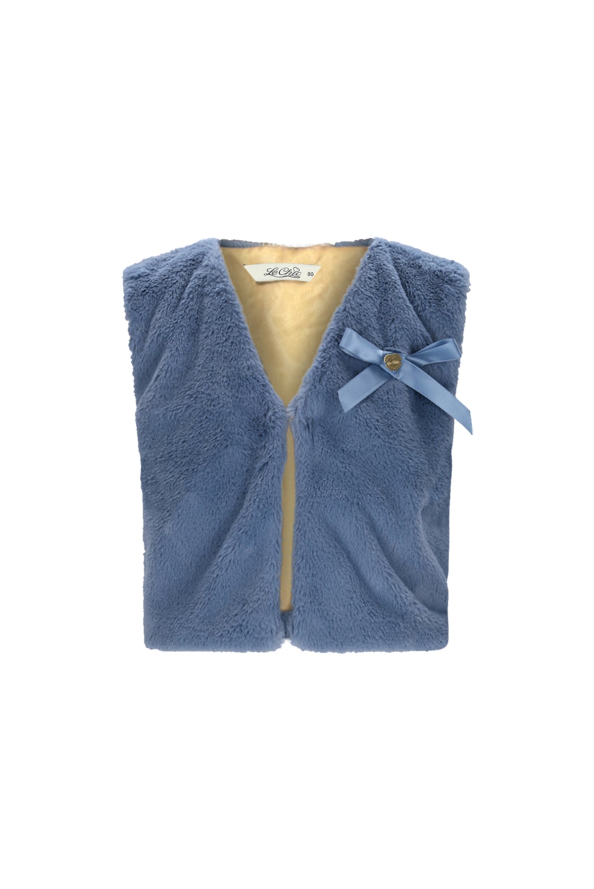 ELOISA furry gilet Blue