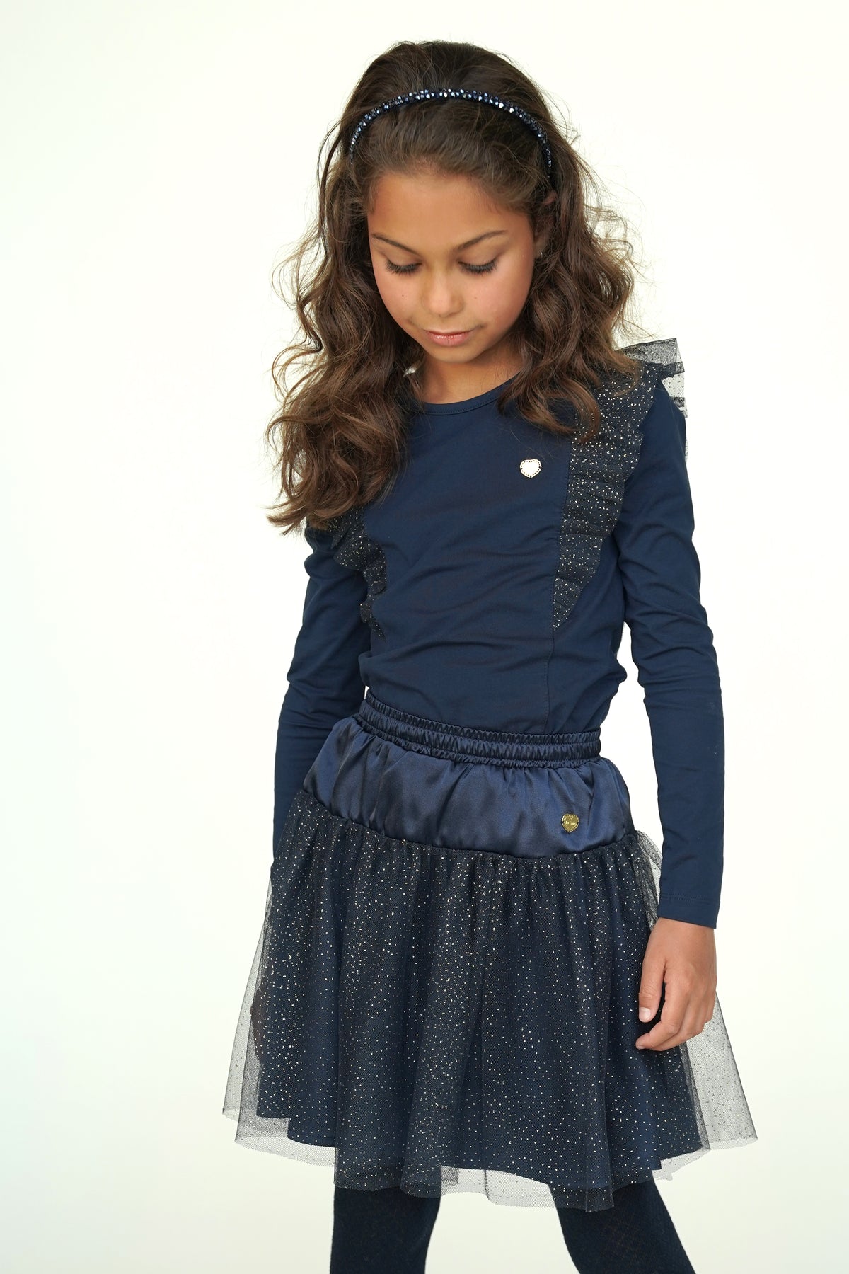 ♥ NUFFY ♥ T-shirt with ruffles *Blue*