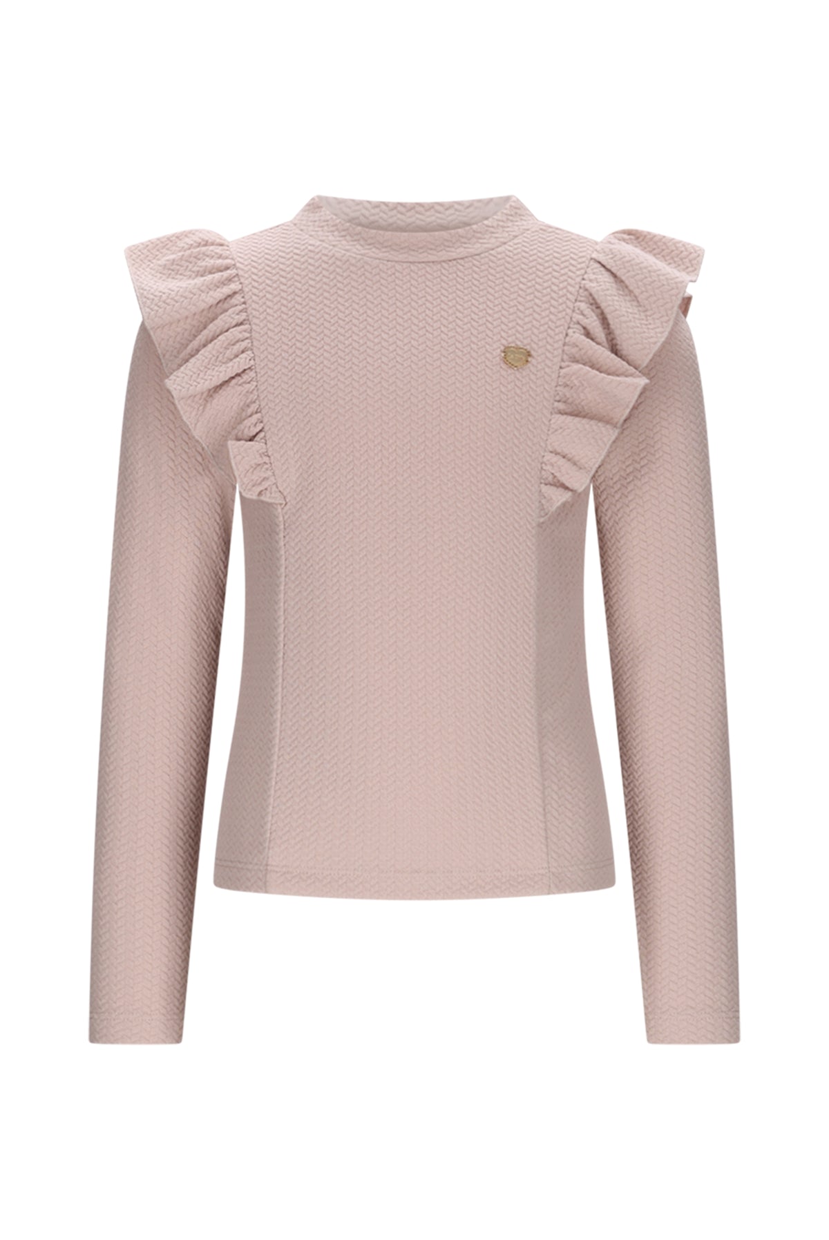 ♥ NADYA ♥ top with ruffles *Beige*