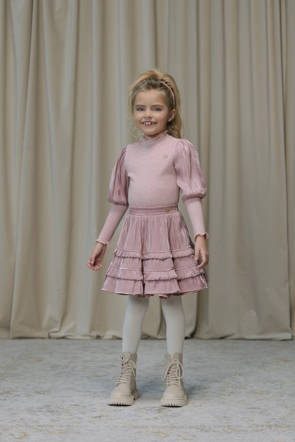 ♥ THAMSIN ♥ rok met ruches *Roze*