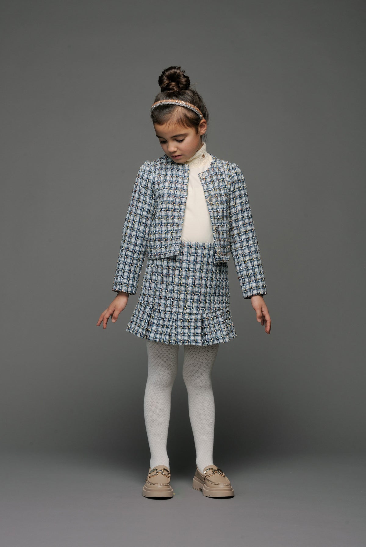 ♥ TIVVY ♥ tweed rok *Blauw*