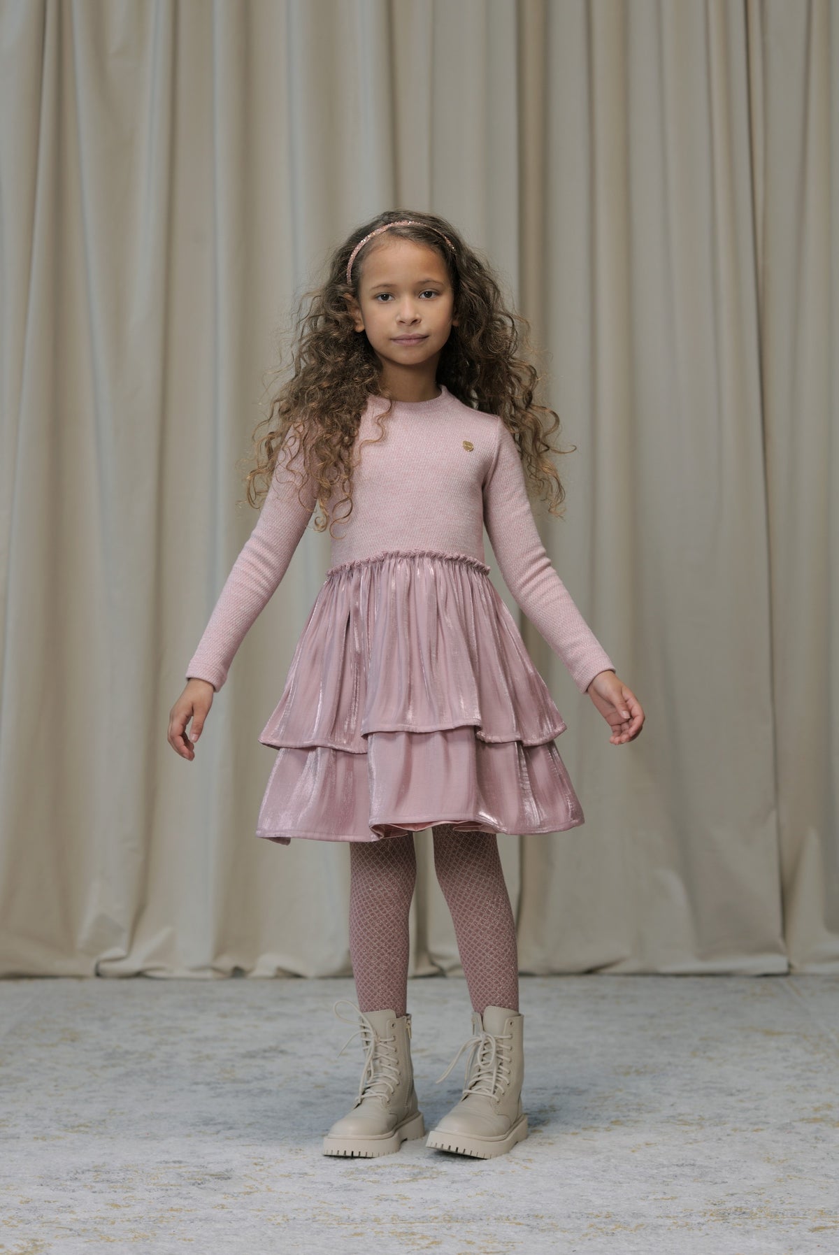 ♥ SIMAR ♥ jurk met dubbele rok *Roze*