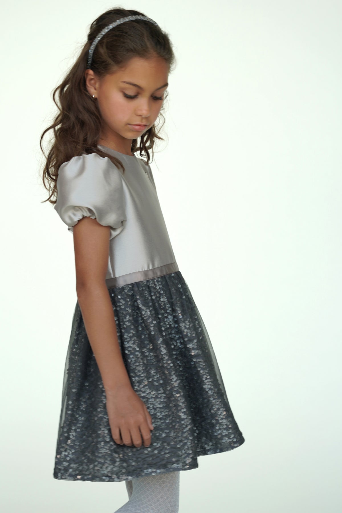 ♥ SALEONIE ♥ pailletten jurk *Grijs*