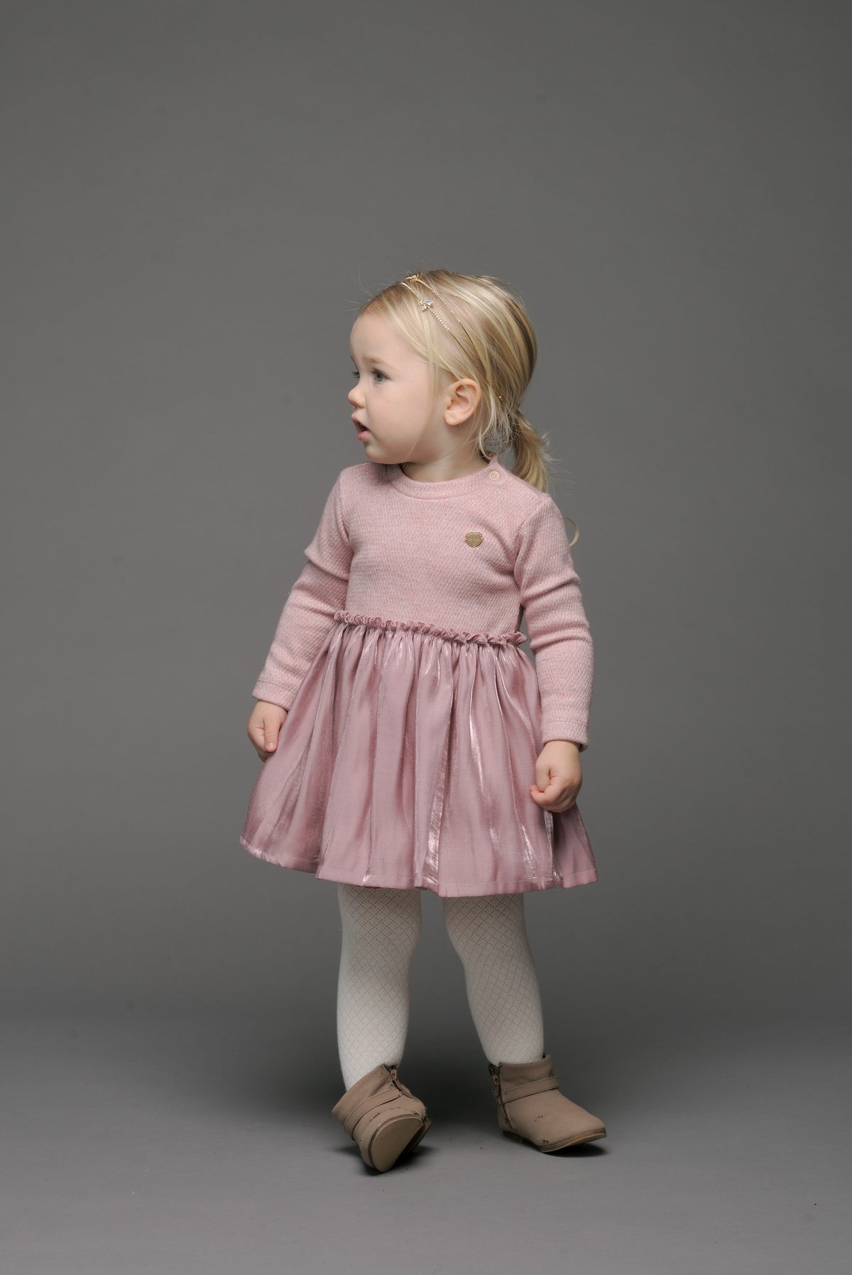 ♥ SAMSA ♥ combination dress *Pink*