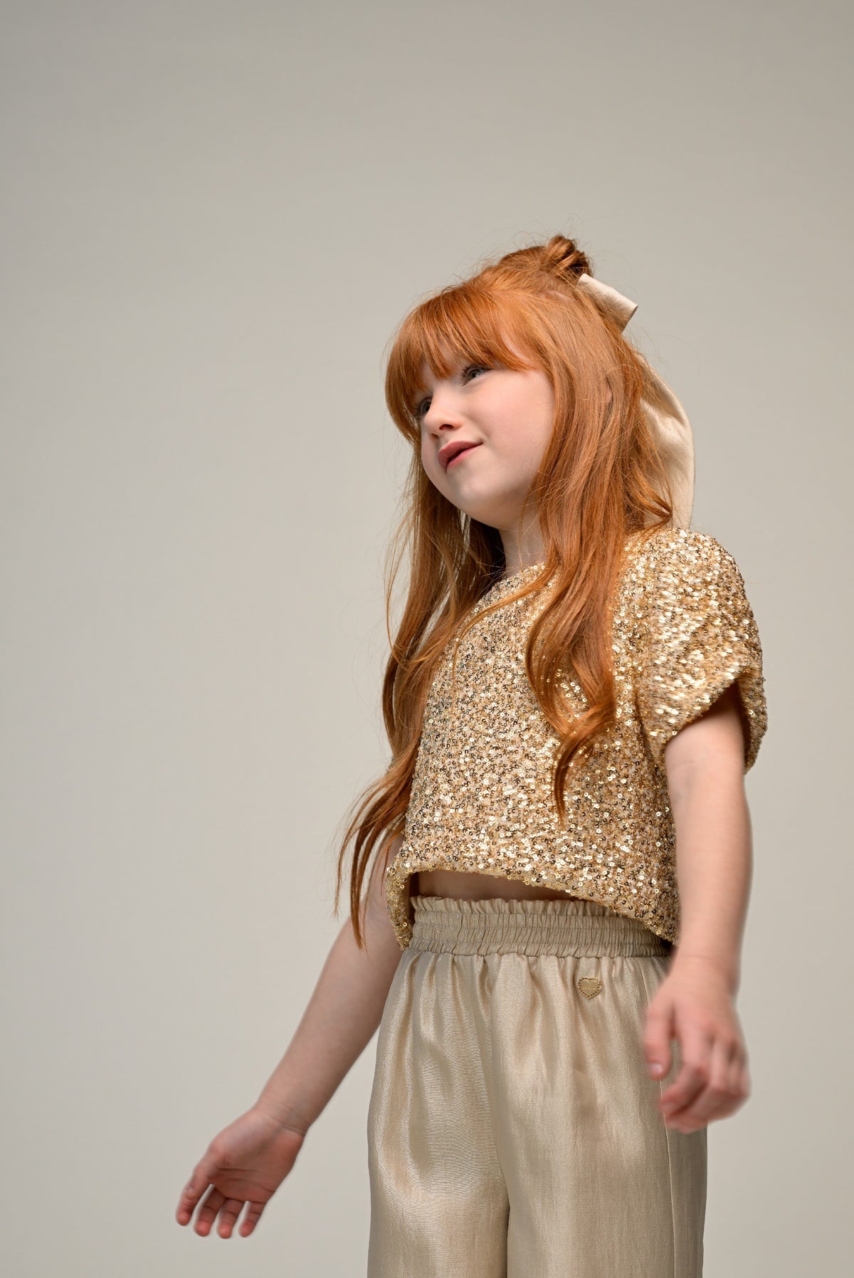 ELSTREE Crop-Top. Golden Glow