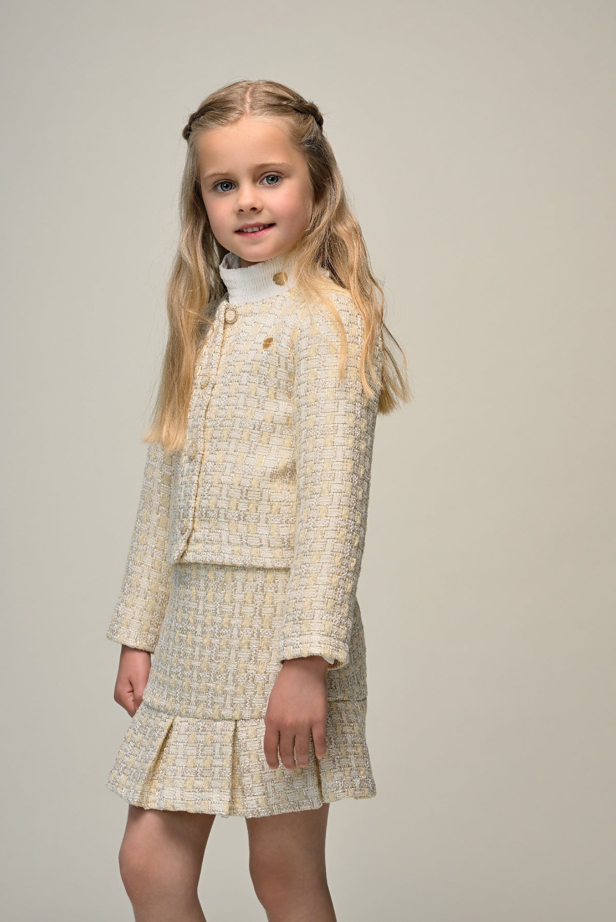 AMSY Tweedjacke. Golden Glow
