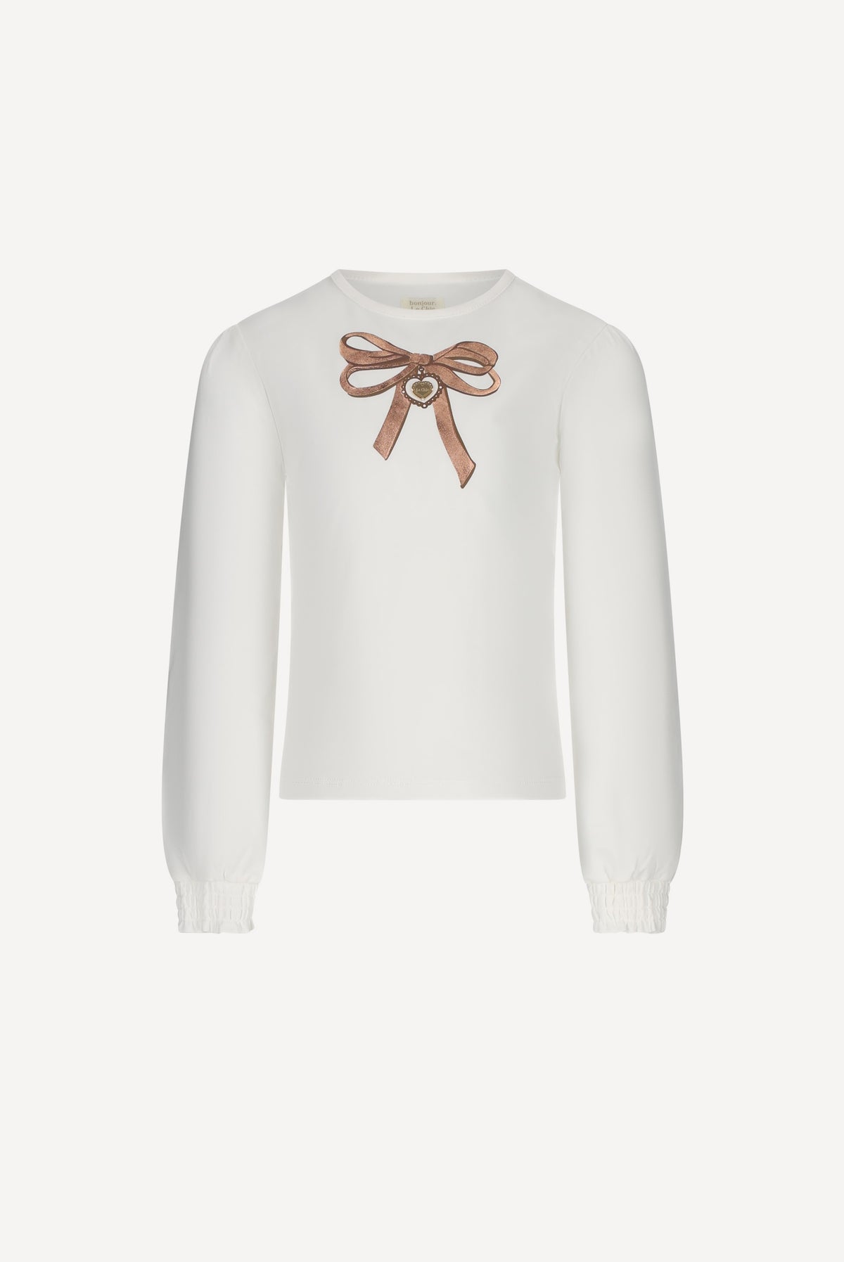 NONSY strik print T-shirt. Off White