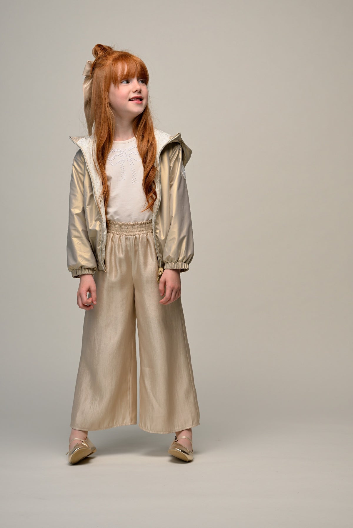 DANSANT wide leg broek. Golden Glow