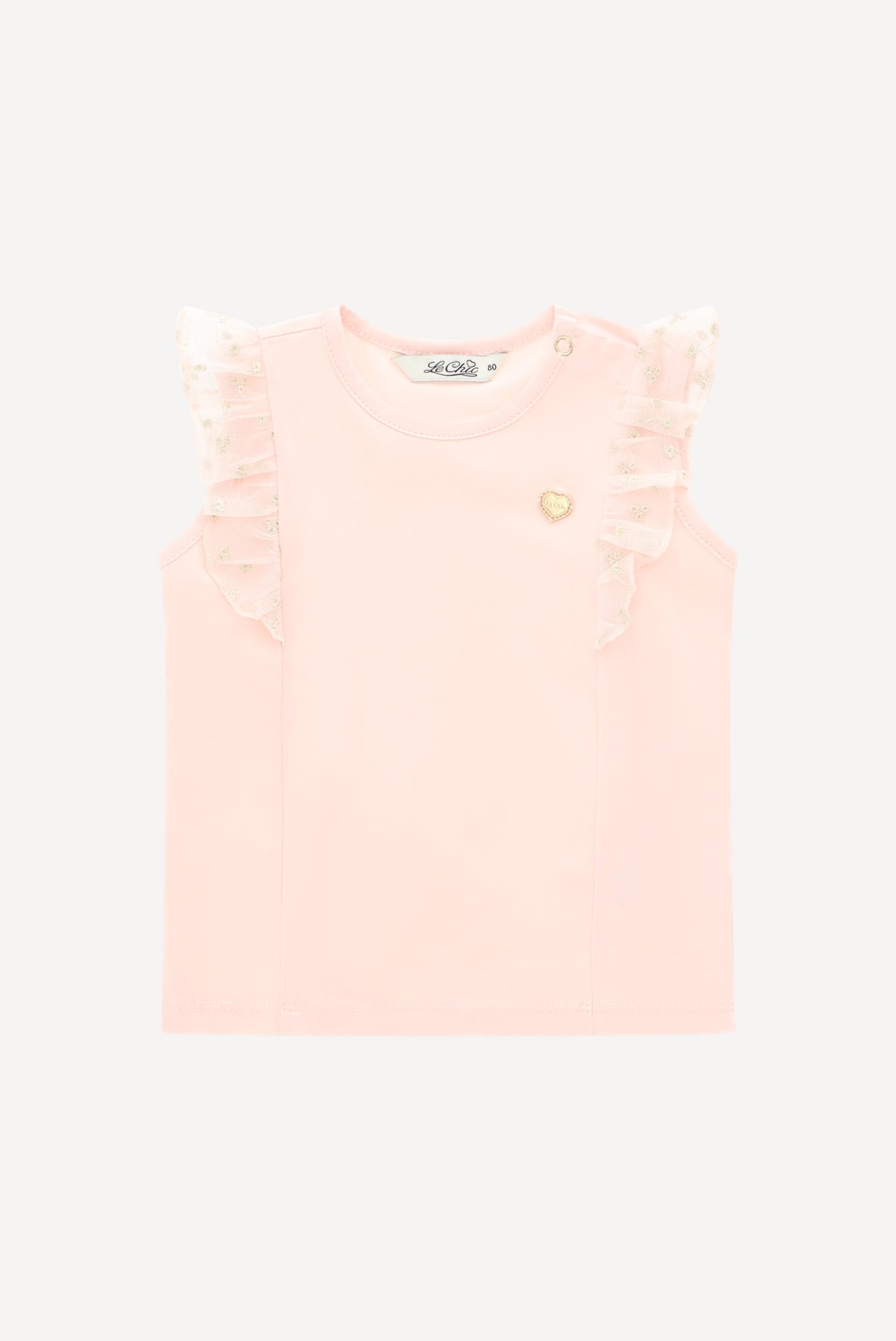 NOPPYA mouwloos T-shirt. Pink Symphony