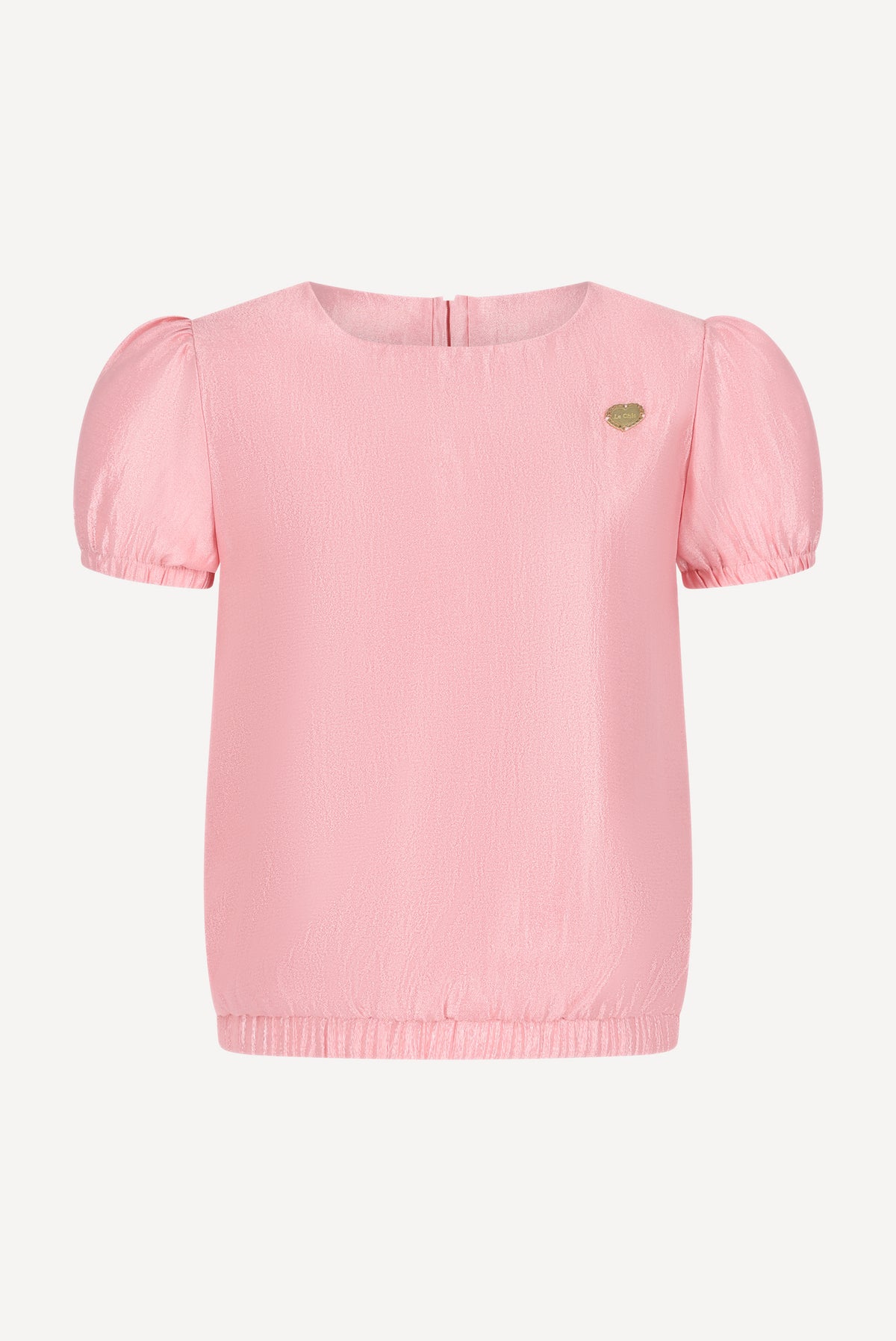 EVERLYNE cropped summer blouse. Flamingo Festival