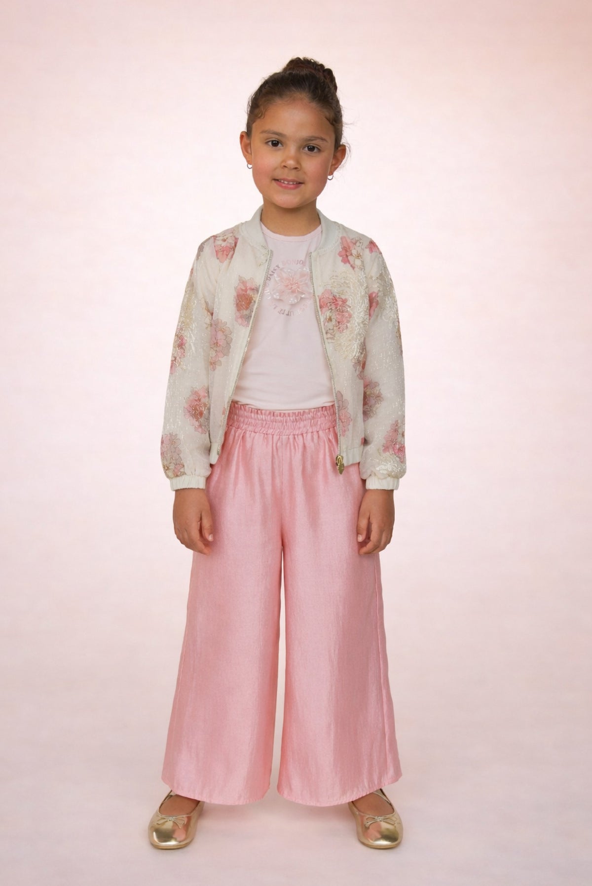 DANSANT wide leg broek. Flamingo Festival
