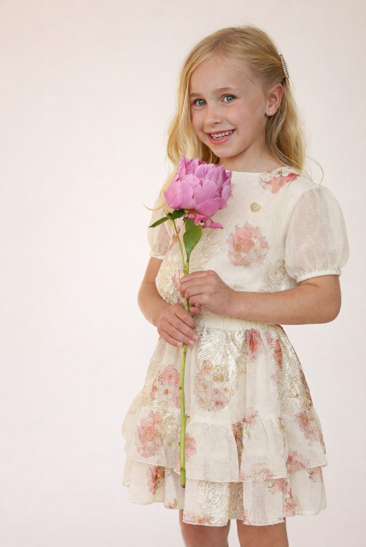 SALSMA zomerjurk. Off White Bouquet