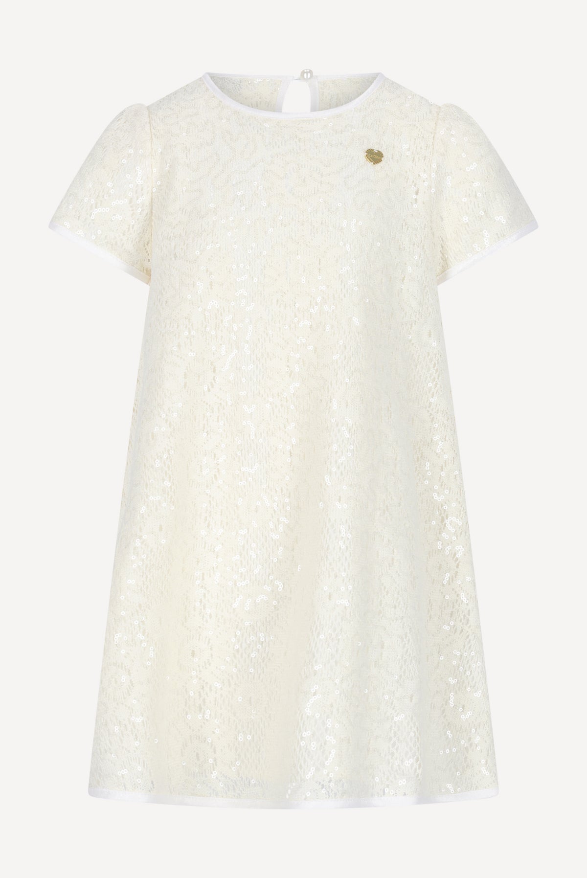SUNBEE pailletten jurk. Off White