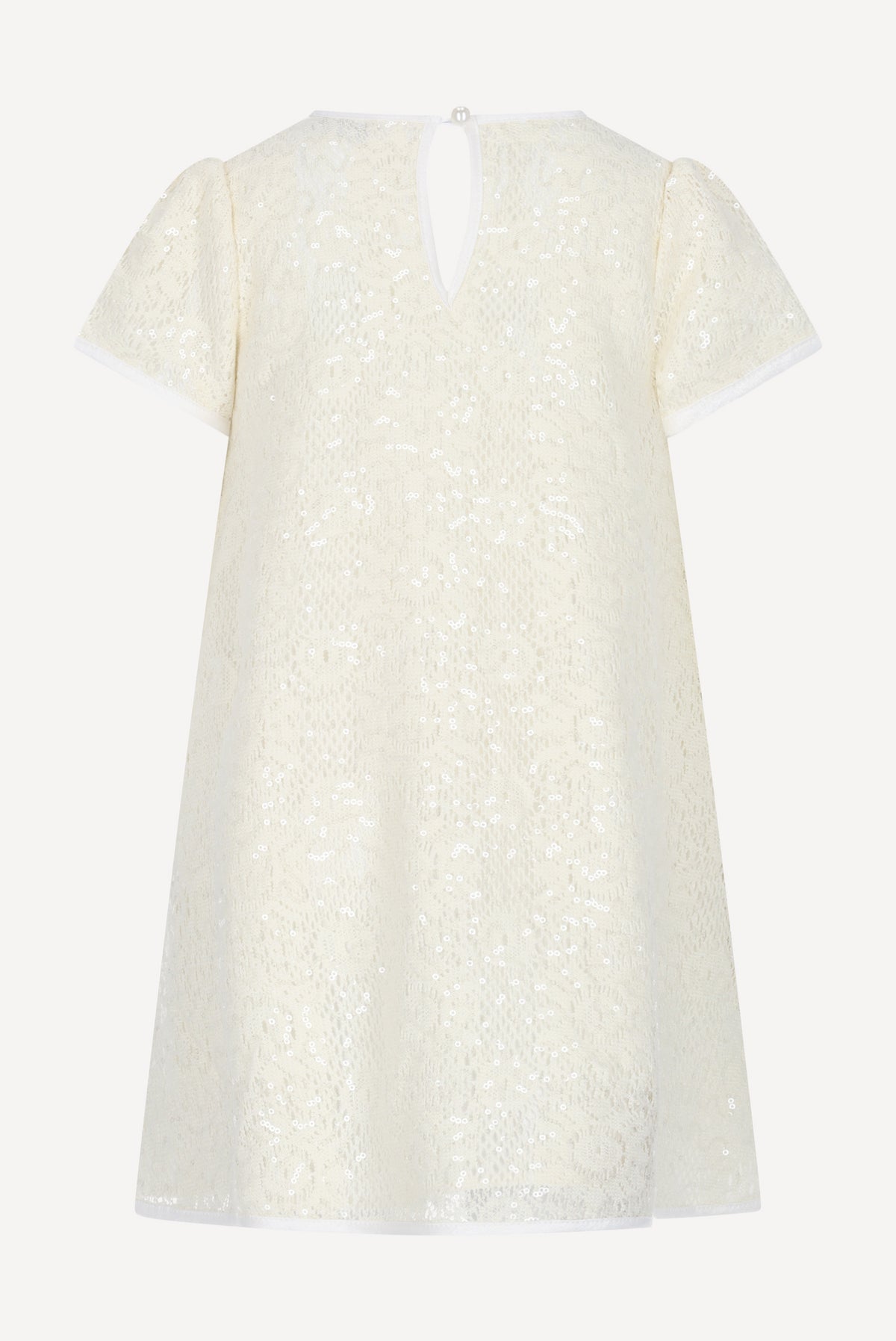 SUNBEE pailletten jurk. Off White