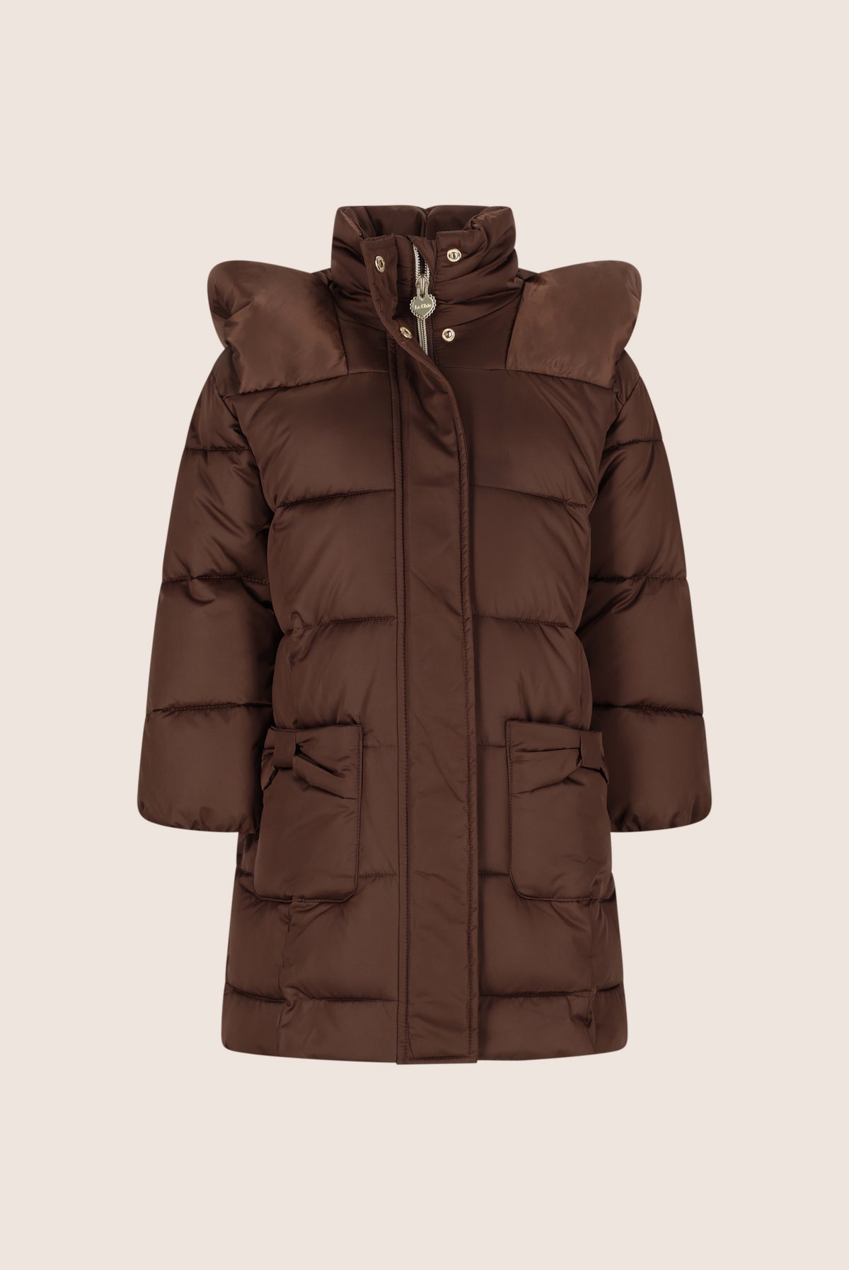BLOOM lange winter puffer - Chocolate Chip