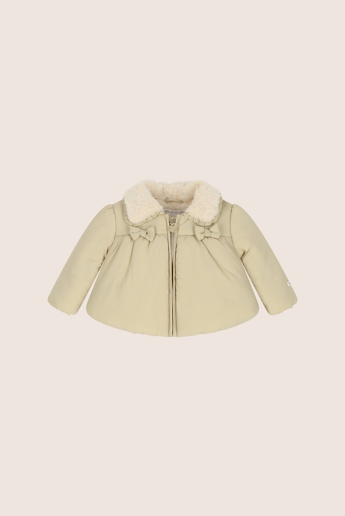 BAIRY puffy winterjasje met strikken - Dune Delight