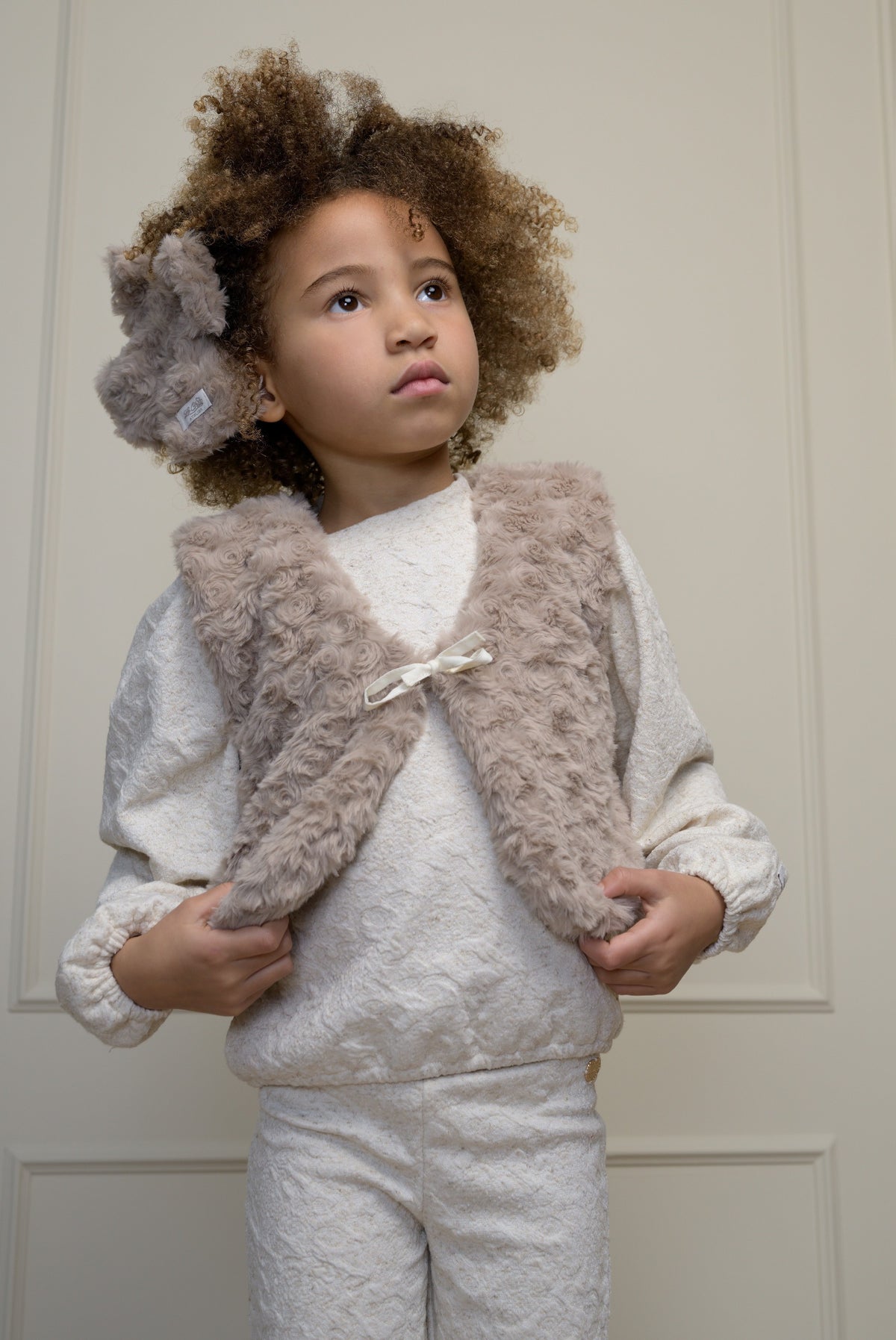 ELOSA gilet peloso - Dune