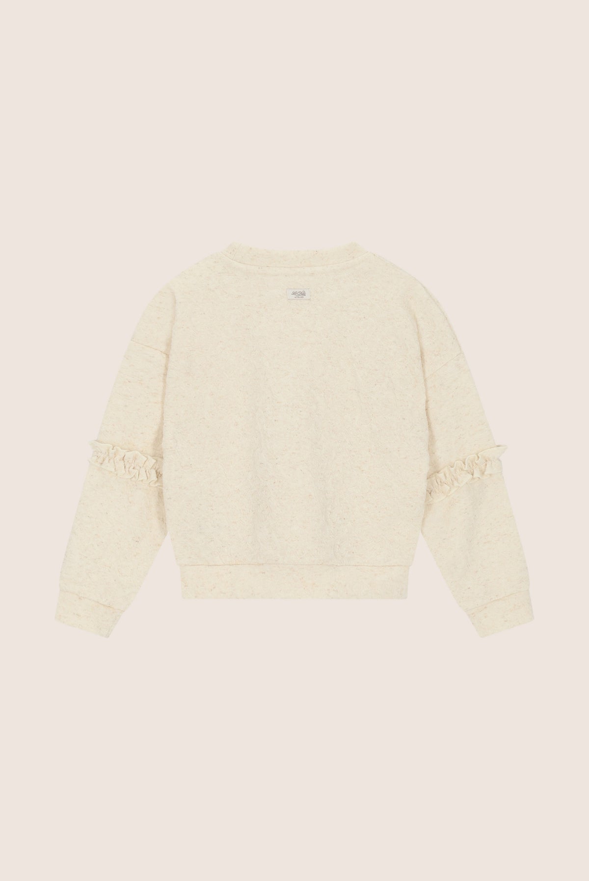 OVA sweater met kleine strikjes - Beige Melee