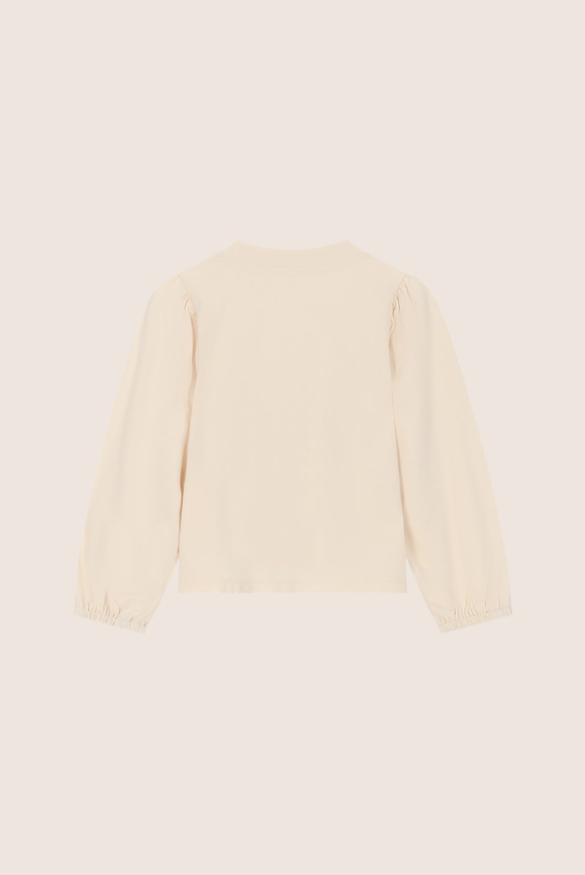 NOOR top met strass strikjes - Warm Winter White