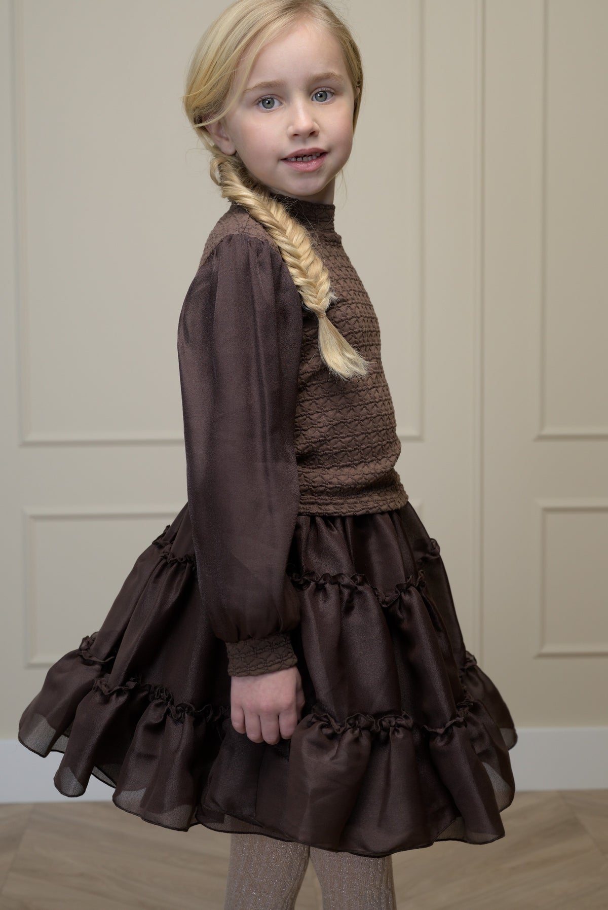 TREA glanzende petticoat - Chocolate Chip