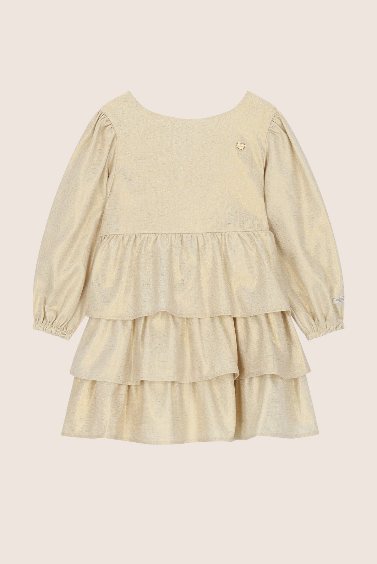 SERA gouden jurk met strik - Hearts of Gold