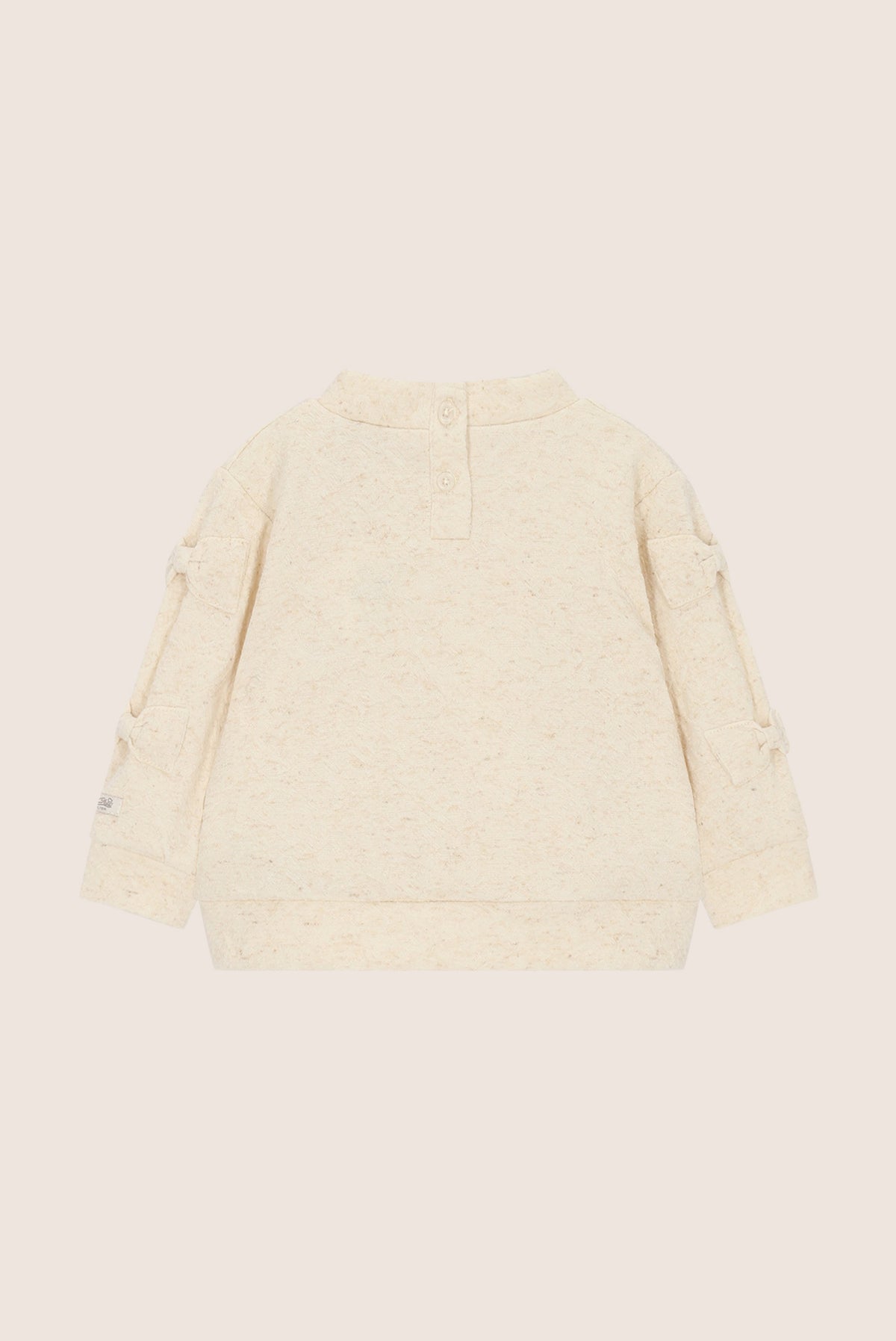 OVY sweater met strikken - Beige Melee
