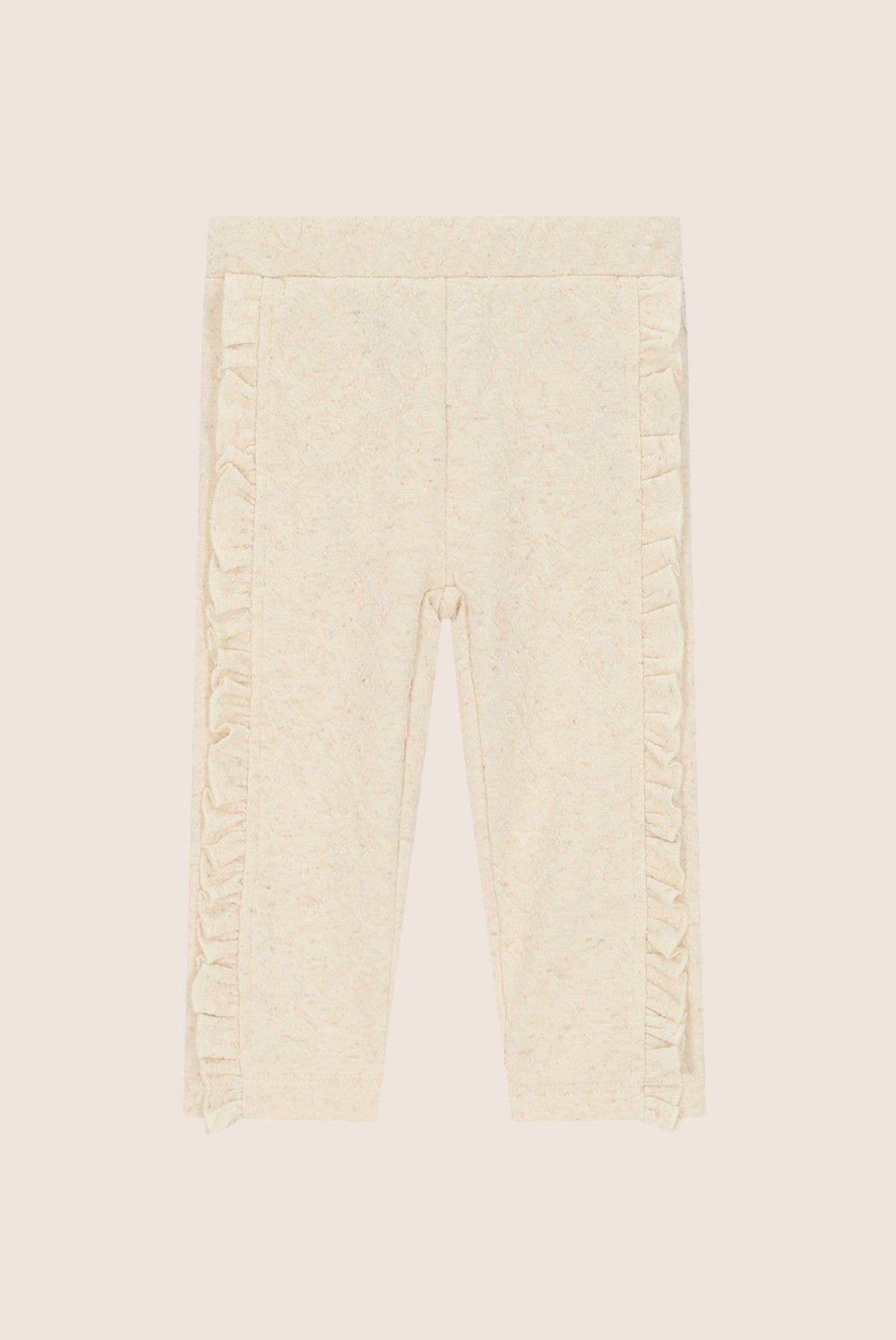 DILY broekje met ruffles - Beige Melee