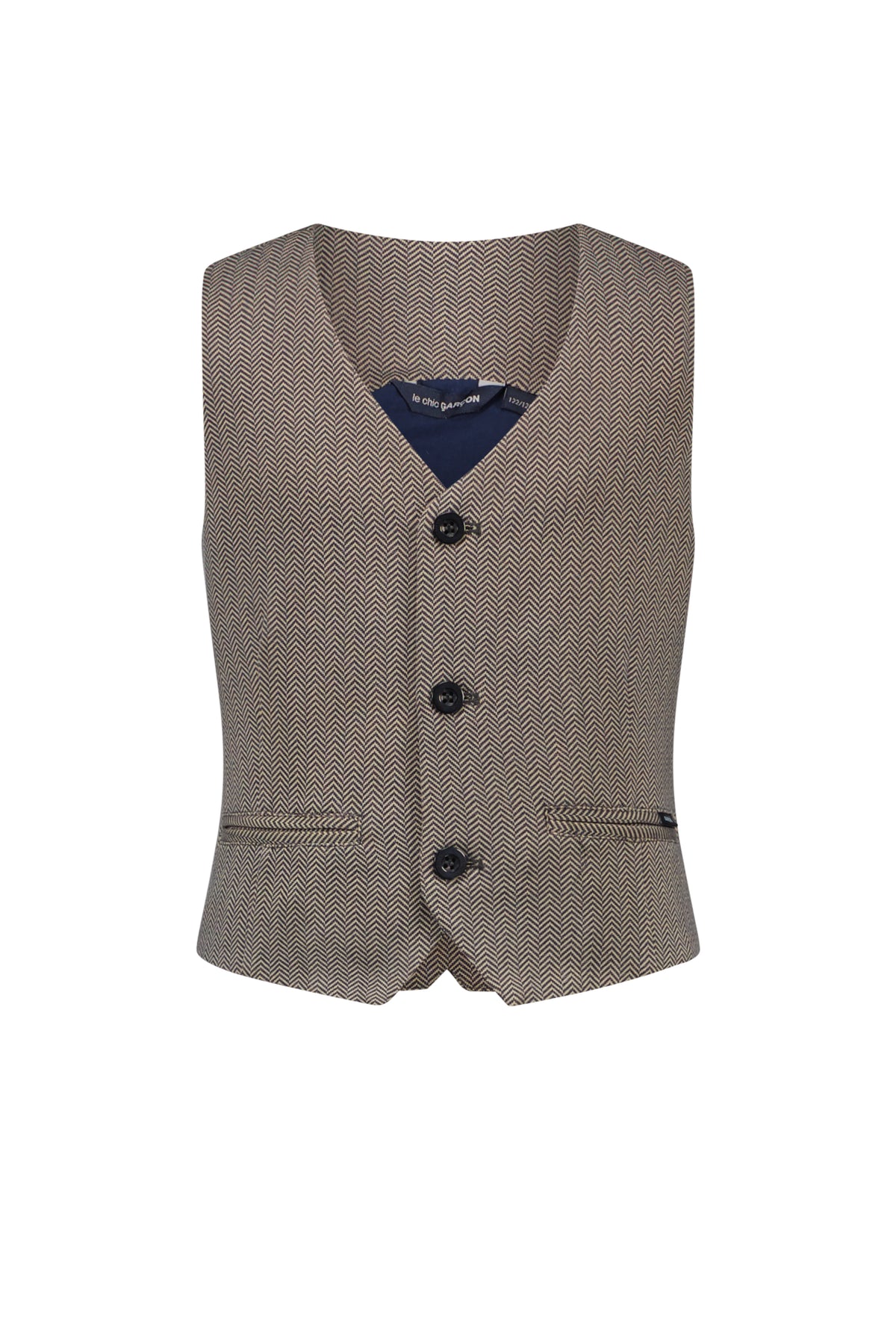 ◘ ART ◘ herringbone gilet *Navy*