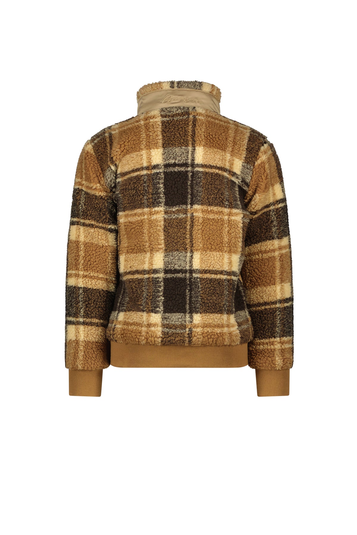 ◘ OFAHM ◘ giacca teddy a quadri con cerniera *Toffee*