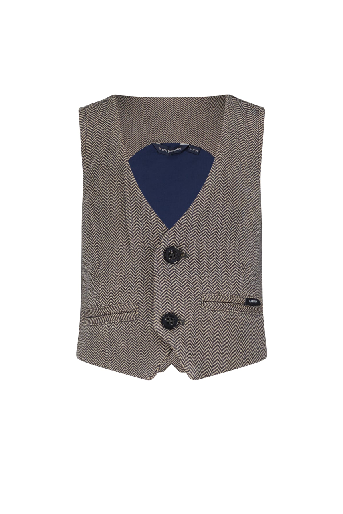 ◘ AVI ◘ herringbone gilet *Navy*