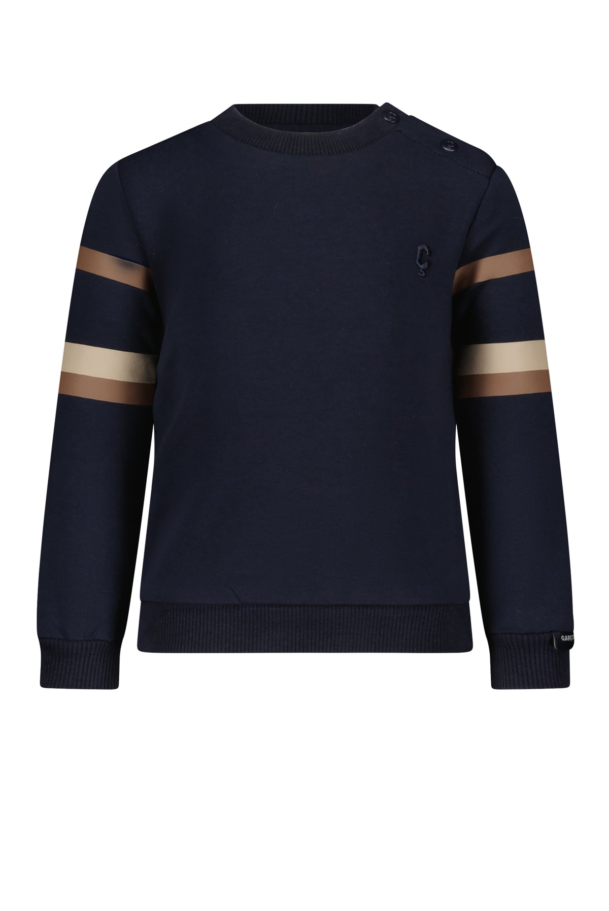 ◘ ONNO ◘ striped sleeve sweater *Navy*