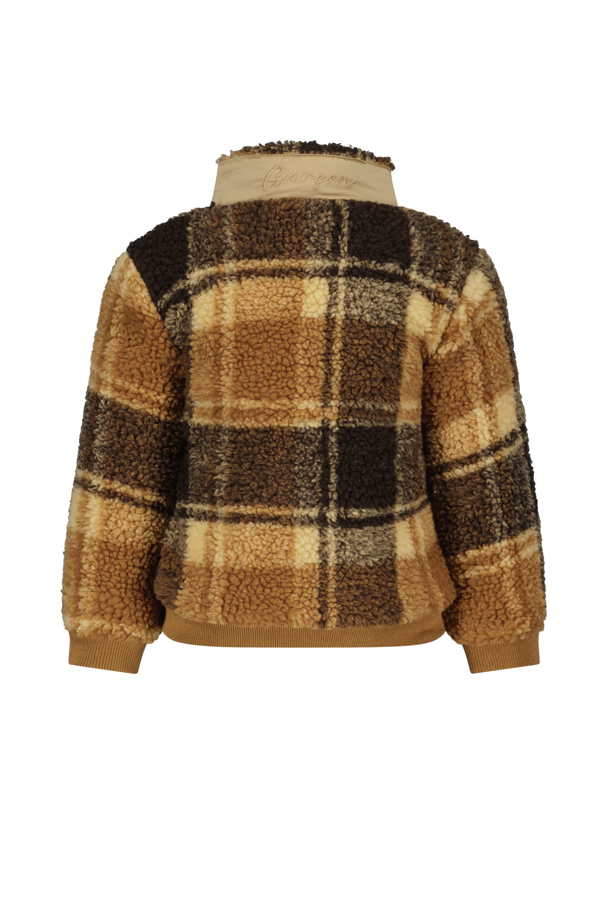 ◘ OFAHMY ◘ checked teddy zip-up *Toffee*