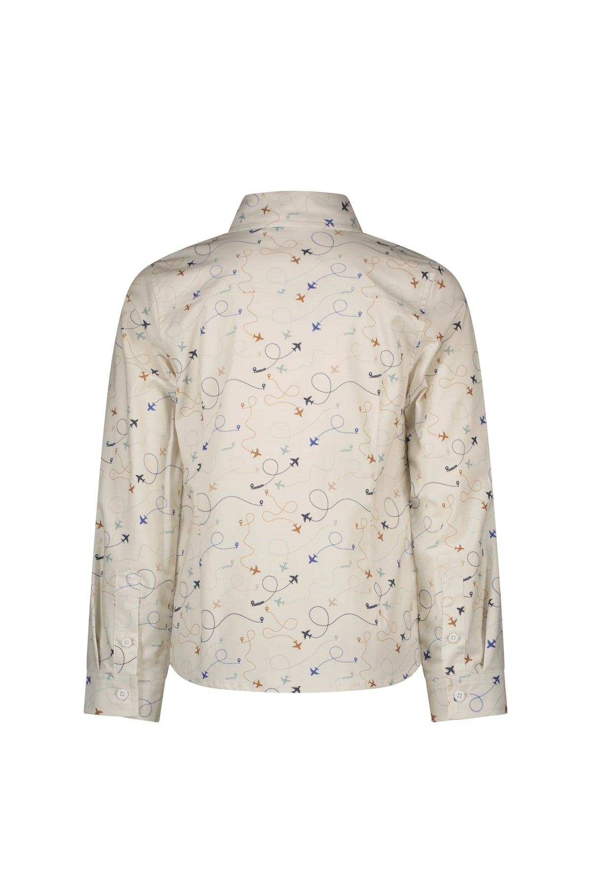 Camicia Garçon EVAN aderente AOP bianca