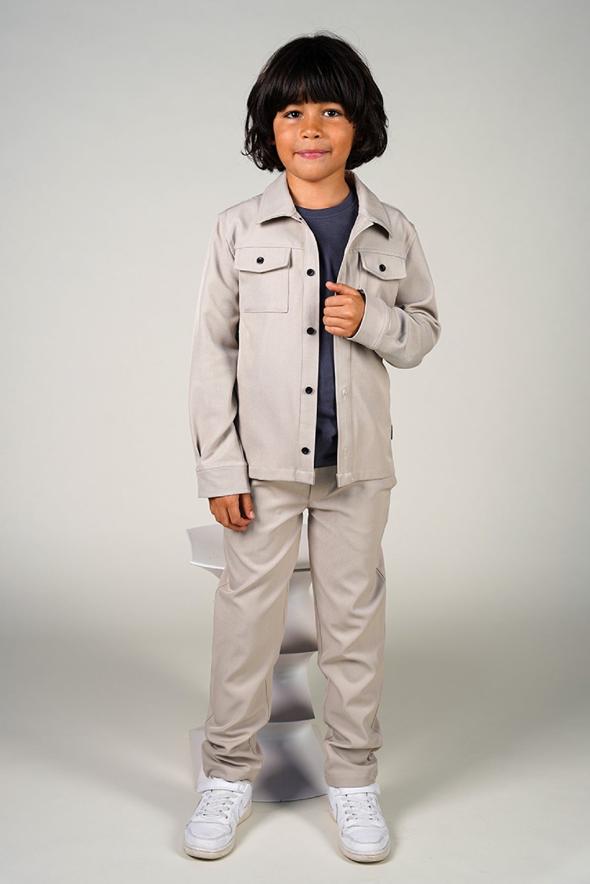 EVILO overshirt. Oyster Grey