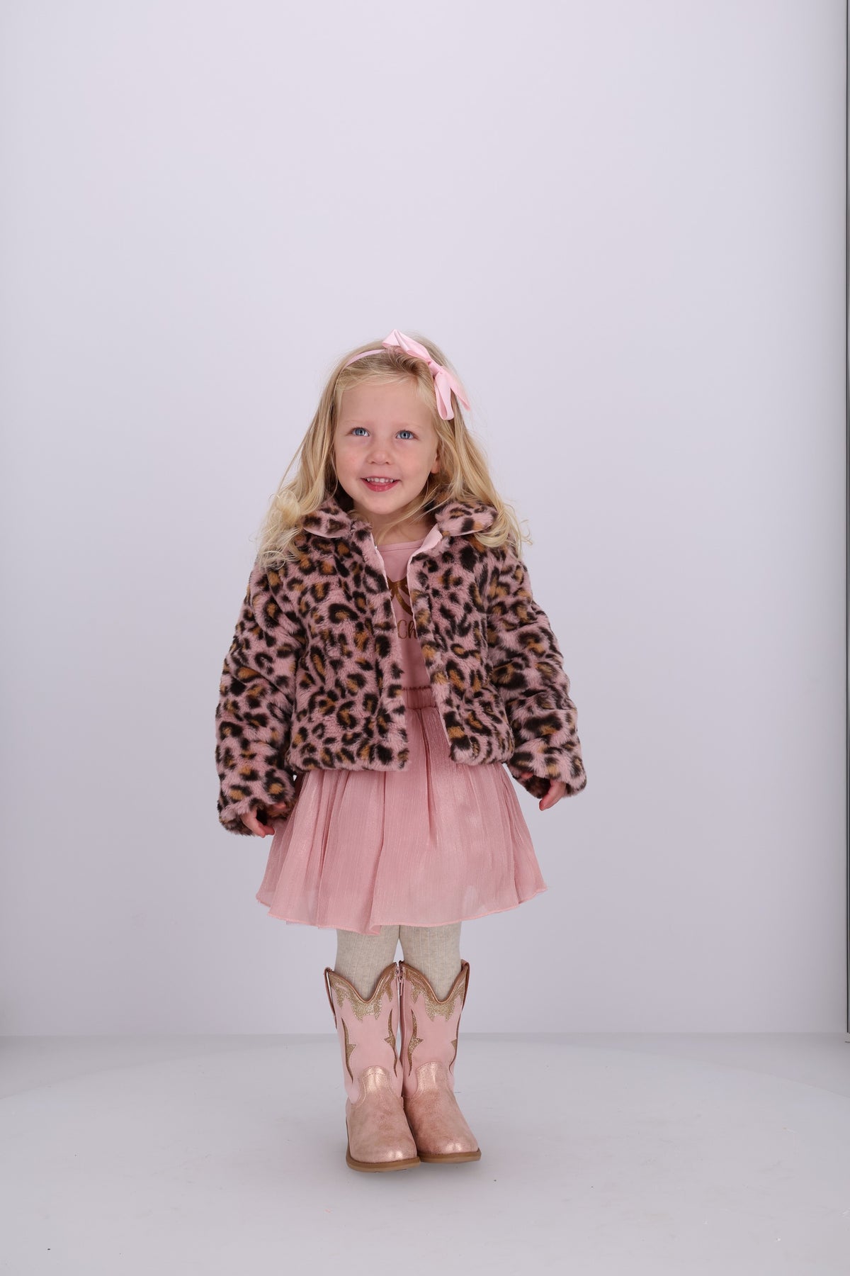 BAYA 3-teiliger Set Pink Animal (Jacke, T-Shirt, Rock)