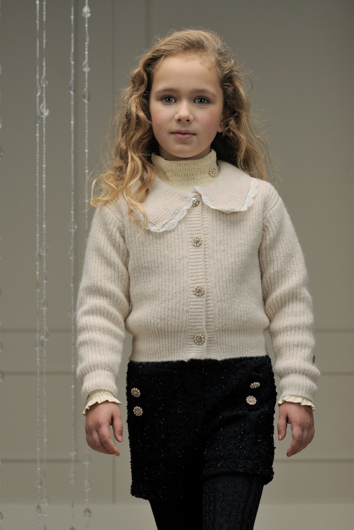 ♥ DONSER ♥ shorts in maglia glitter *Blue Navy*