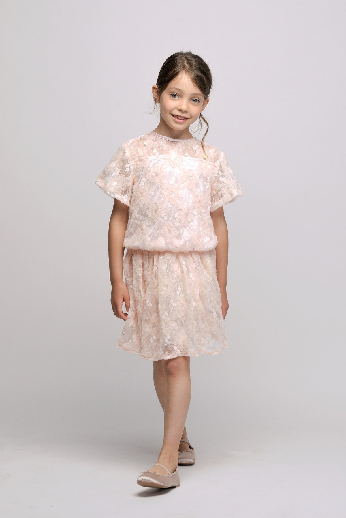 EARLYNE top de rejilla floral Pinky Promise