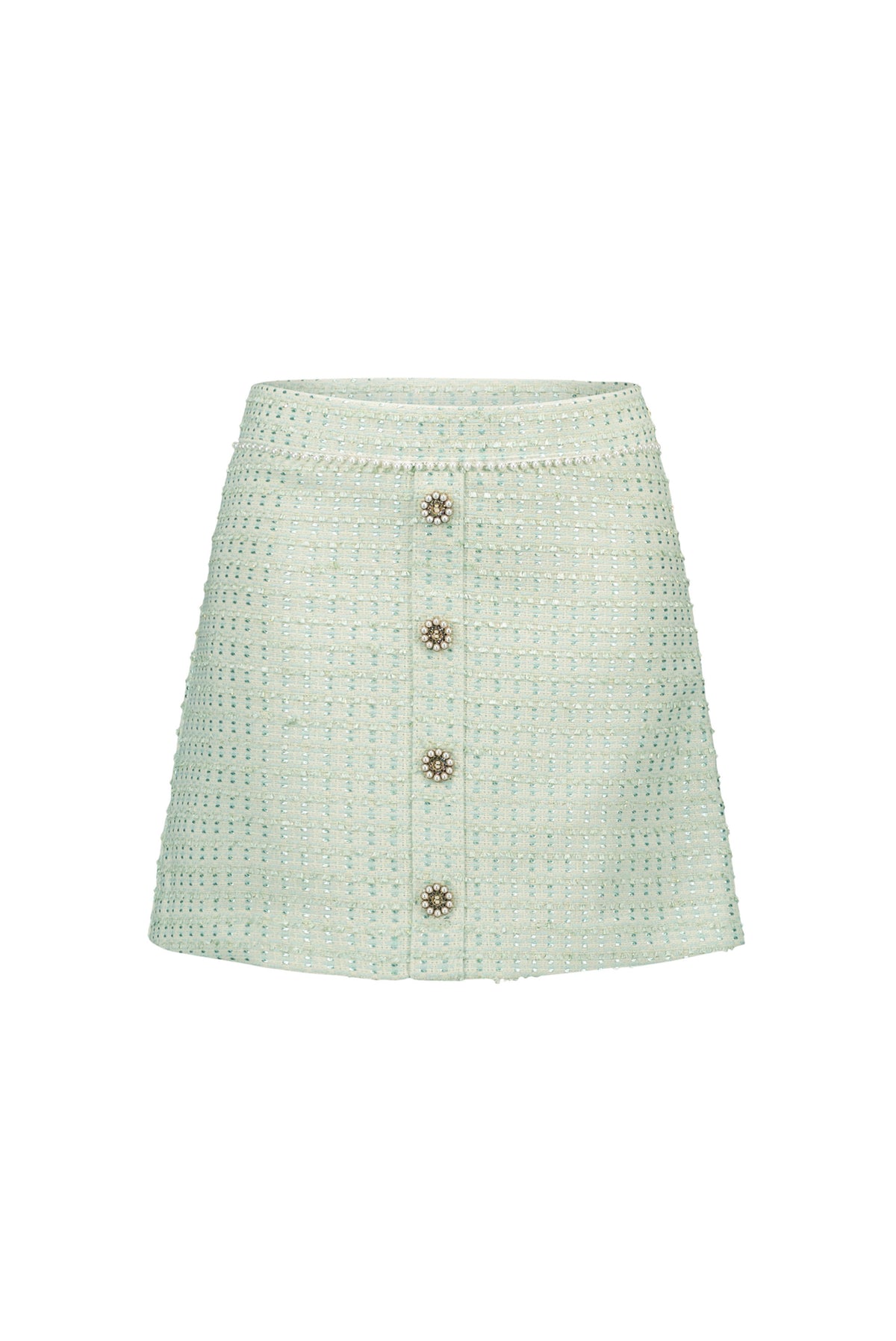 ♥TIANA♥ summer Chic tweed skirt *Shade of Jade*