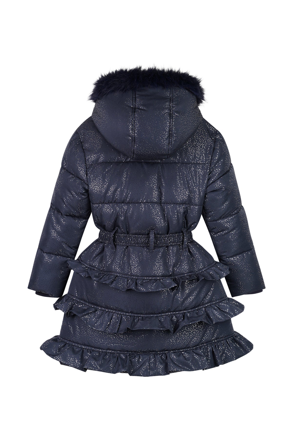 ♥ BLIGHT ♥ winterjas met ruches *Donkerblauw*