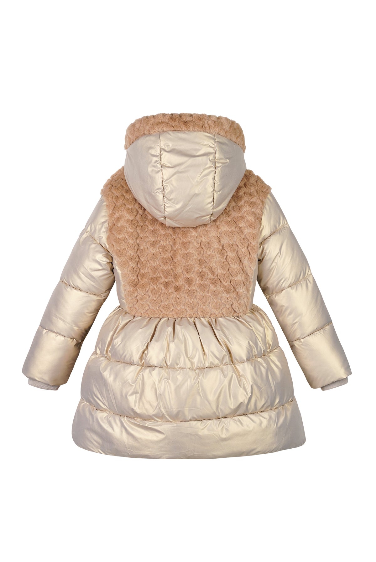 ♥ BLOOM ♥ winterjas met bont-lijf *Beige*