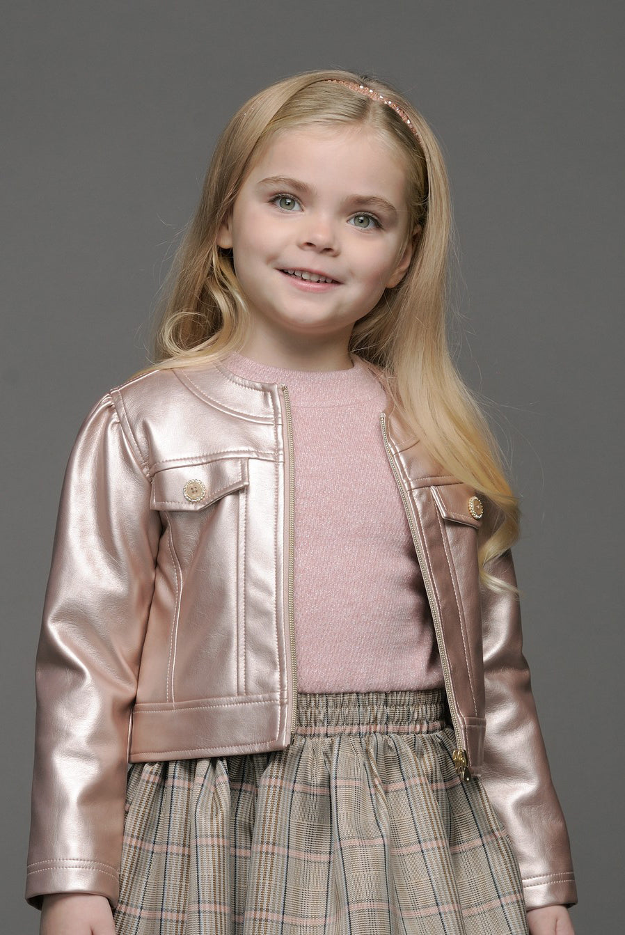AMOUR faux leather jacket *Pink*