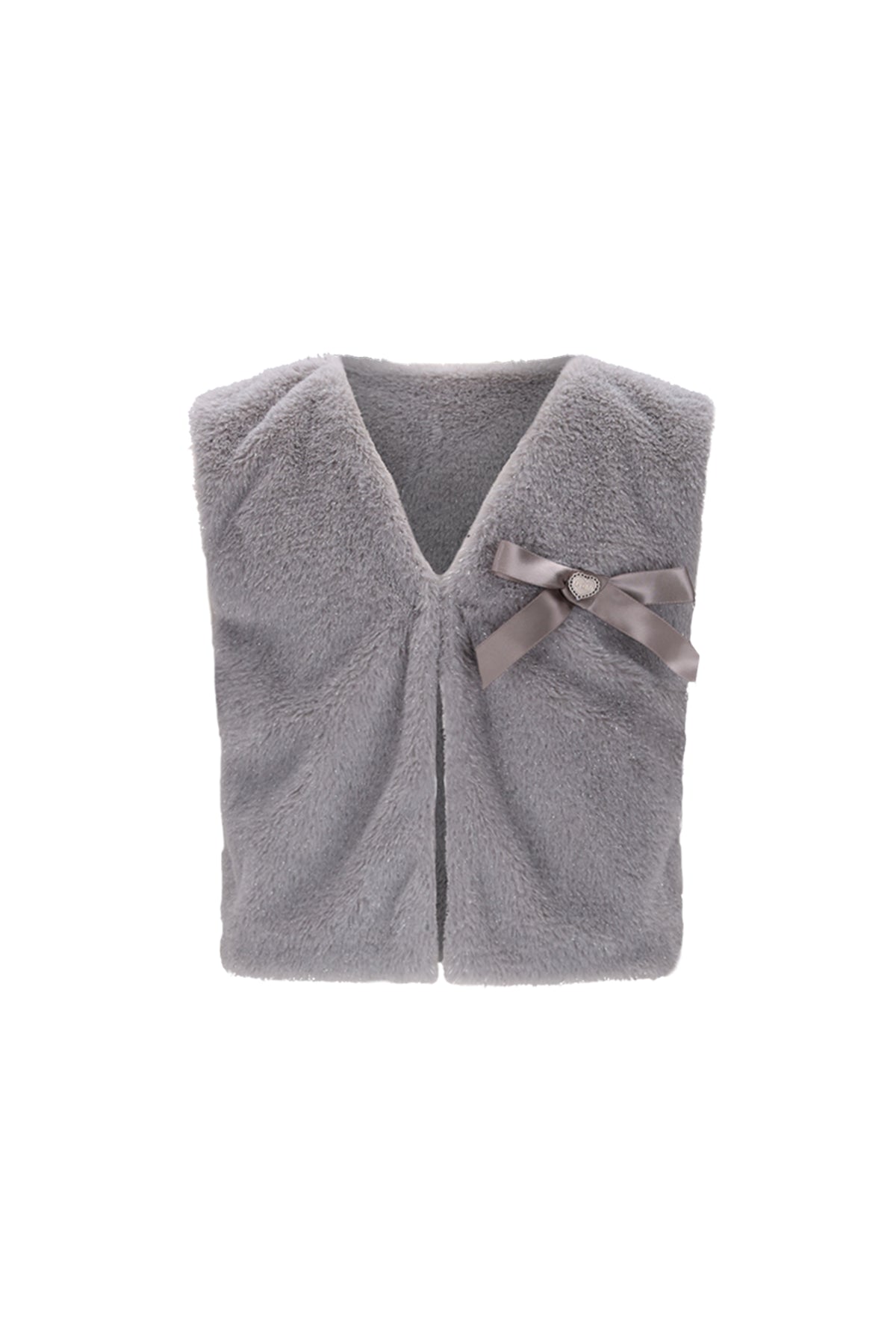 ELOISA furry gilet *Silver*