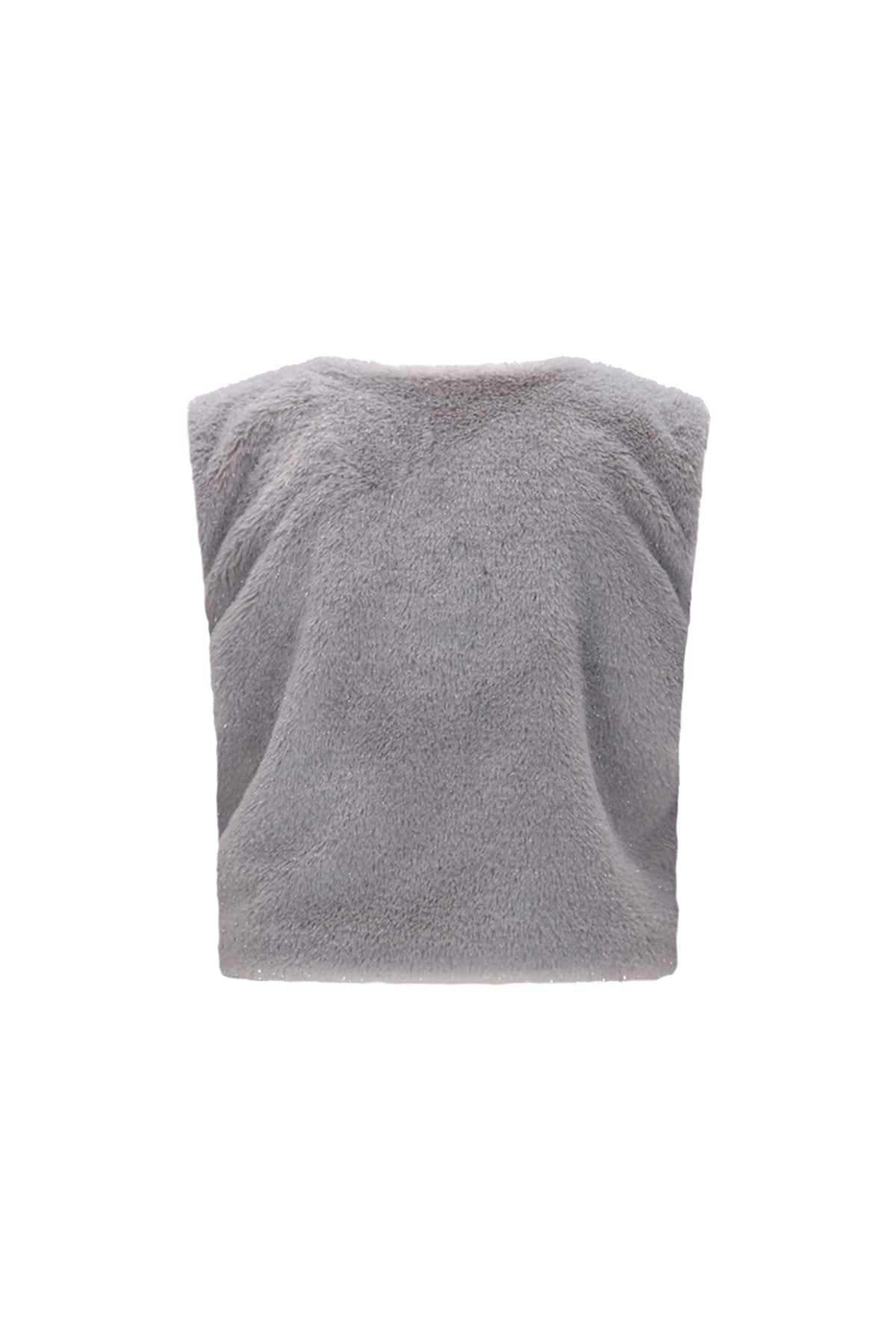 ELOISA furry gilet *Silver*