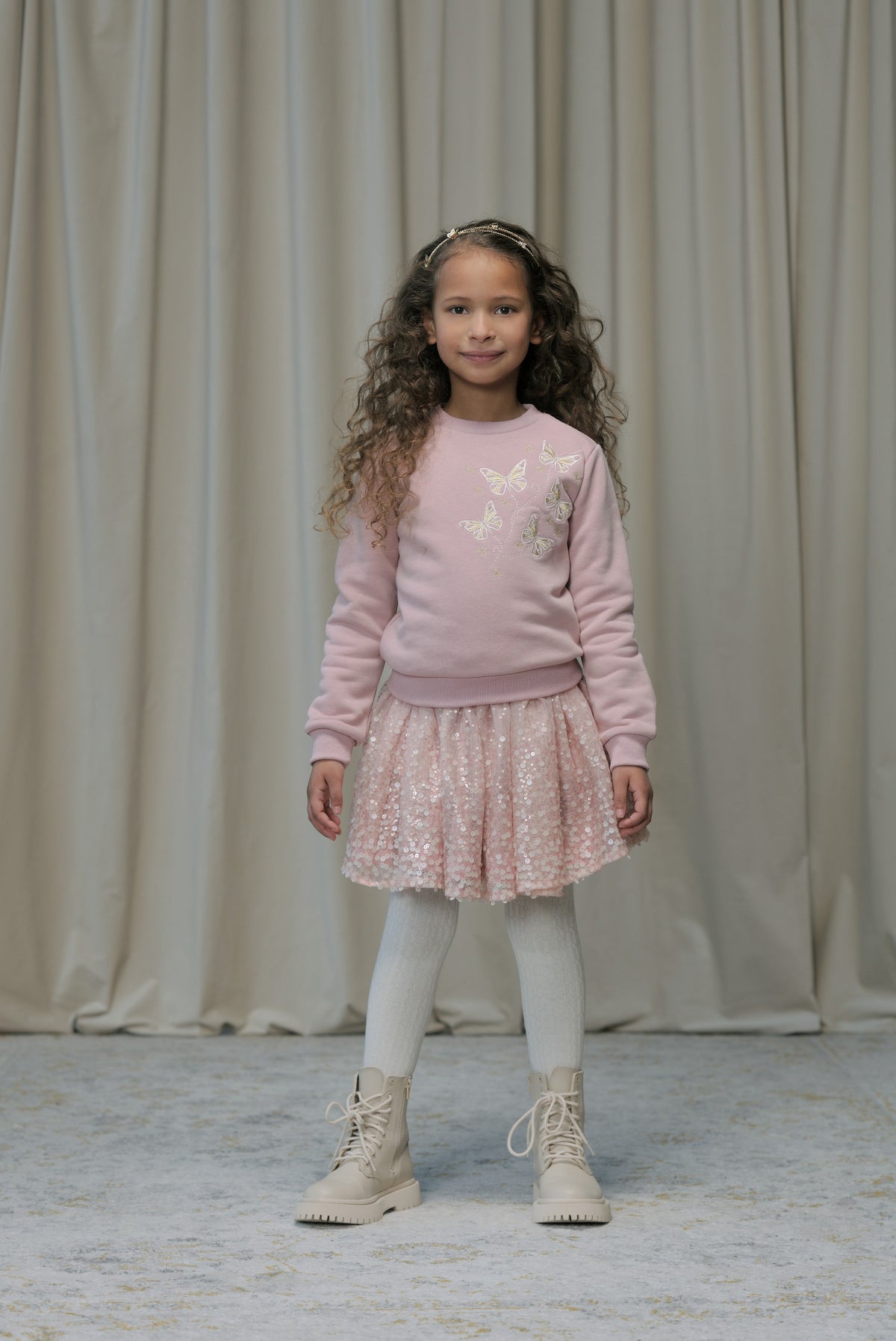ODETTE sweater met vlinders *Roze*
